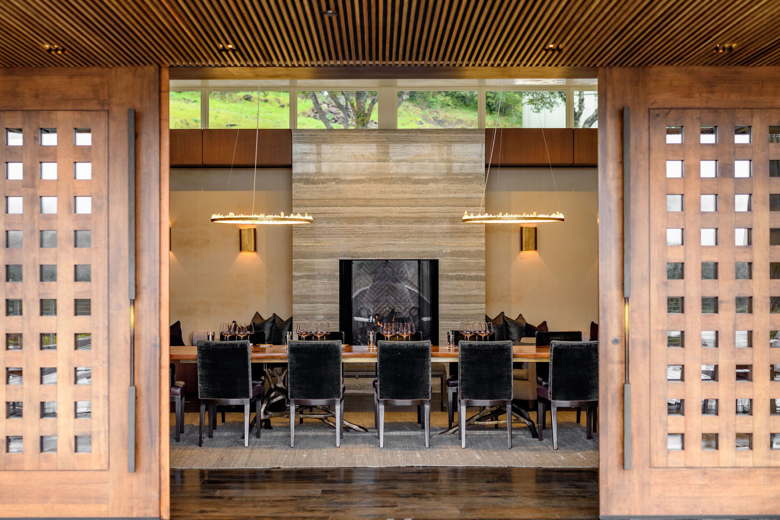 Tasting room with table and seatings